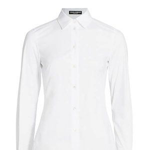 NEW Dolce & Gabbana Classic Button Poplin Blouse